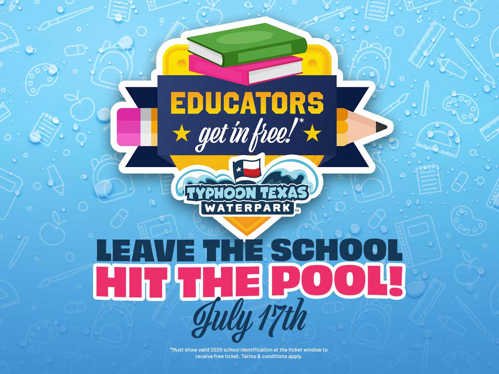 Educators Get in Free! - Leave the School Hit the Pool
