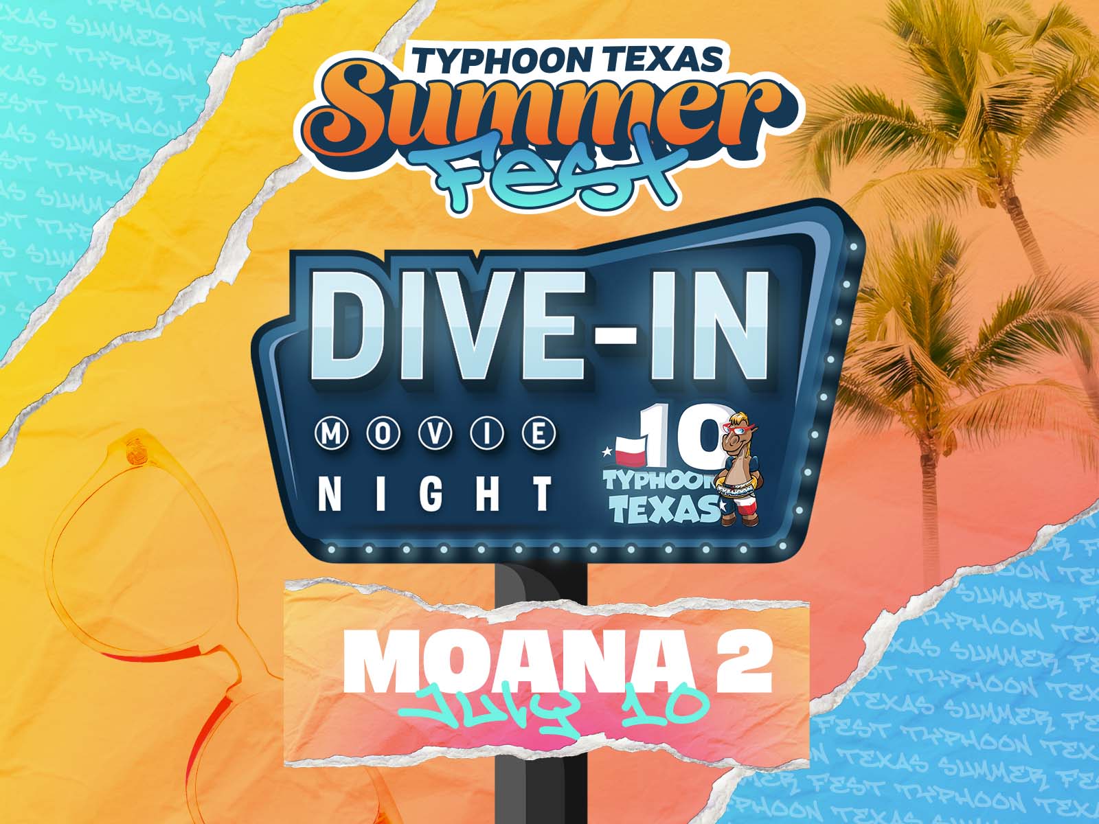 Typhoon Texas SummerFest - Dive-In Movie Night - Moana 2 - July 10