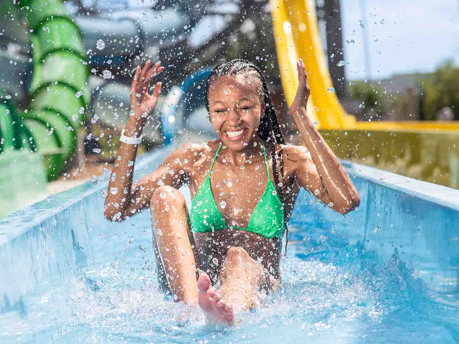 Girl in a slide
