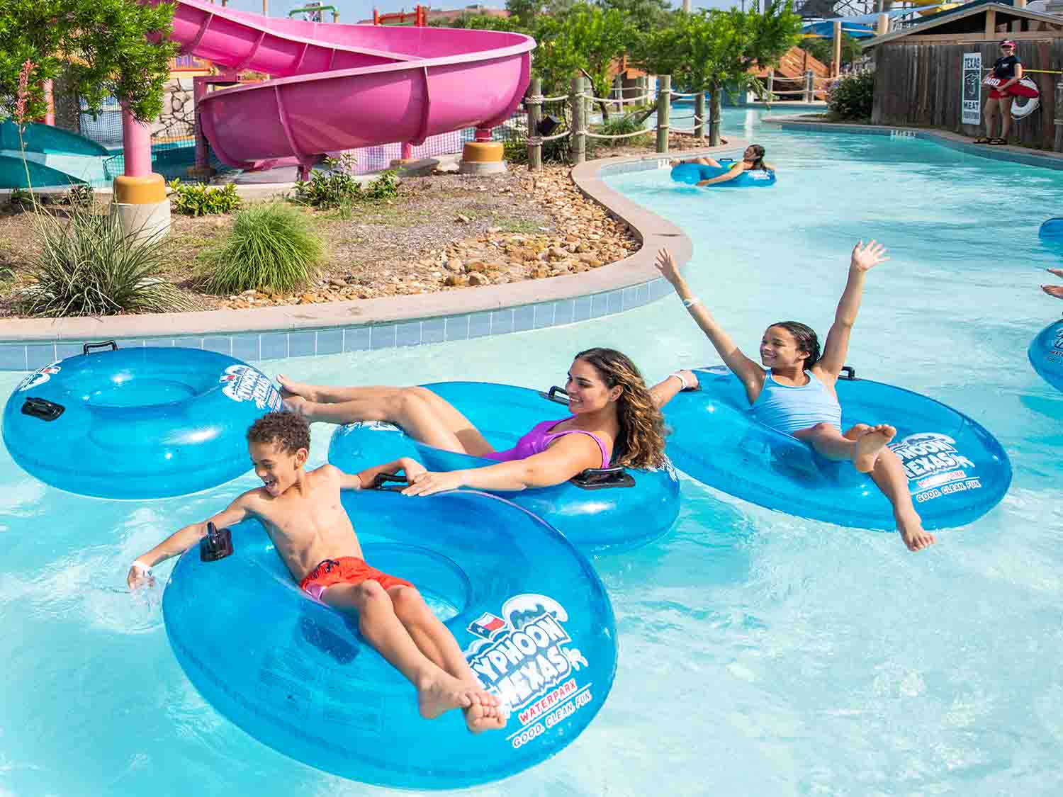 People floating on the Lazy River
