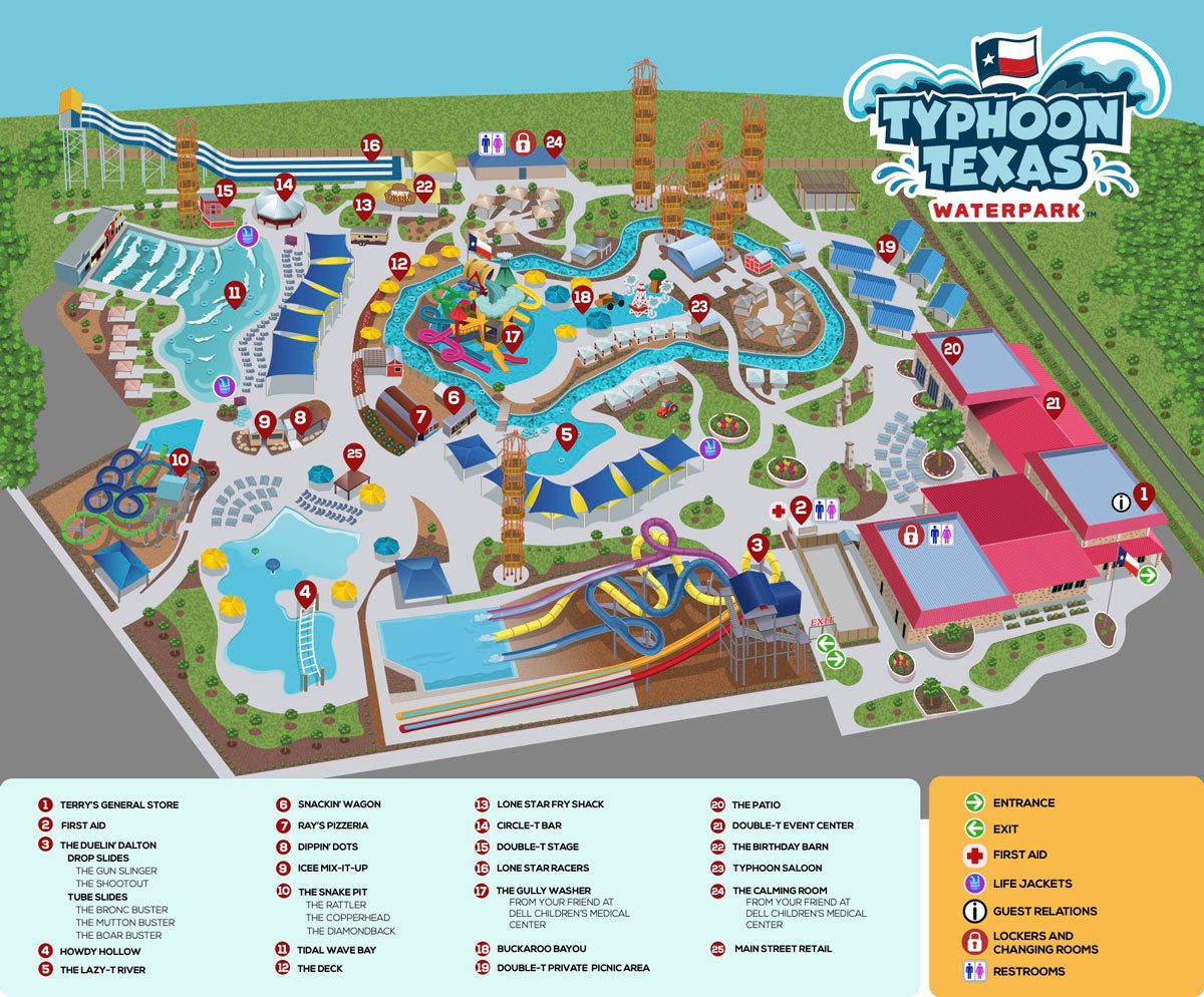 Map of Typhoon Texas Austin