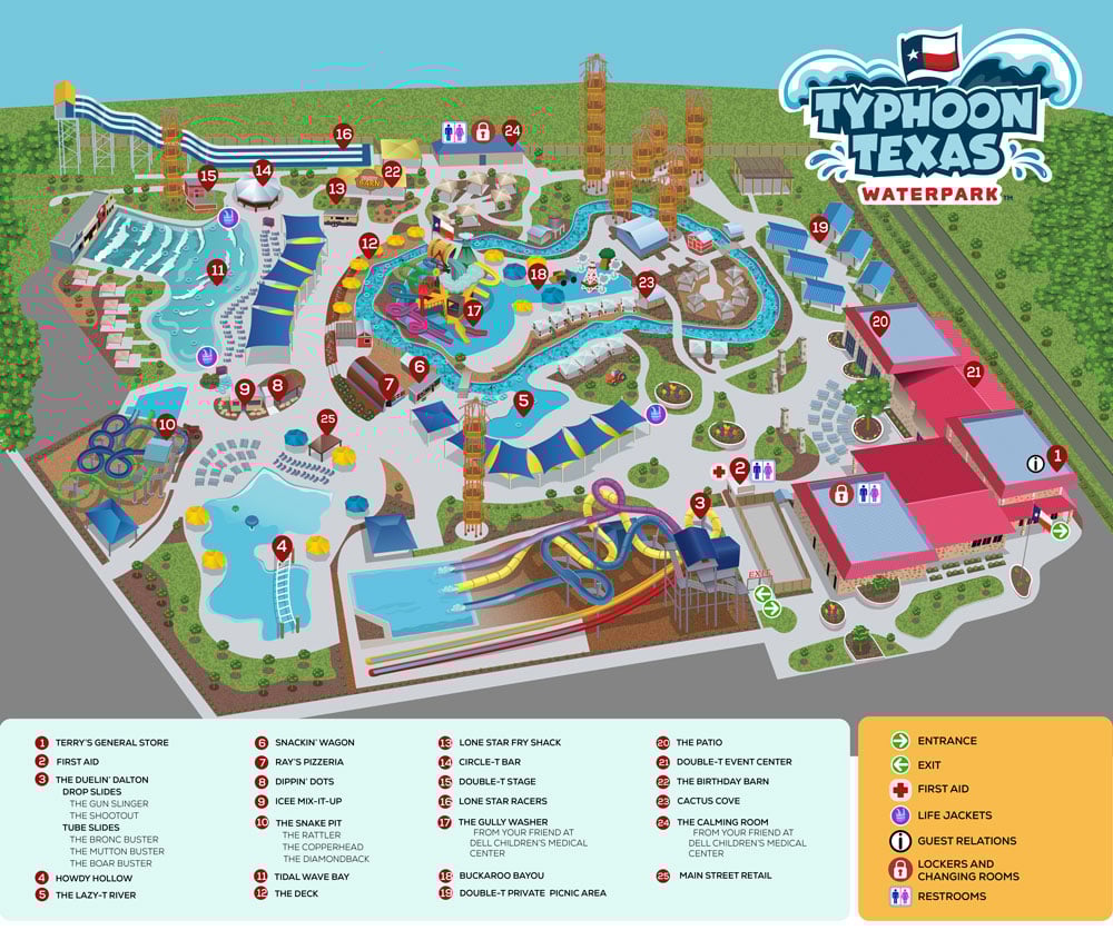 Typhoon Texas Austin Park Map